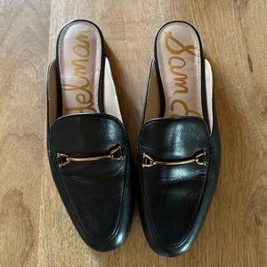 Sam Edelman Black Leather Mules